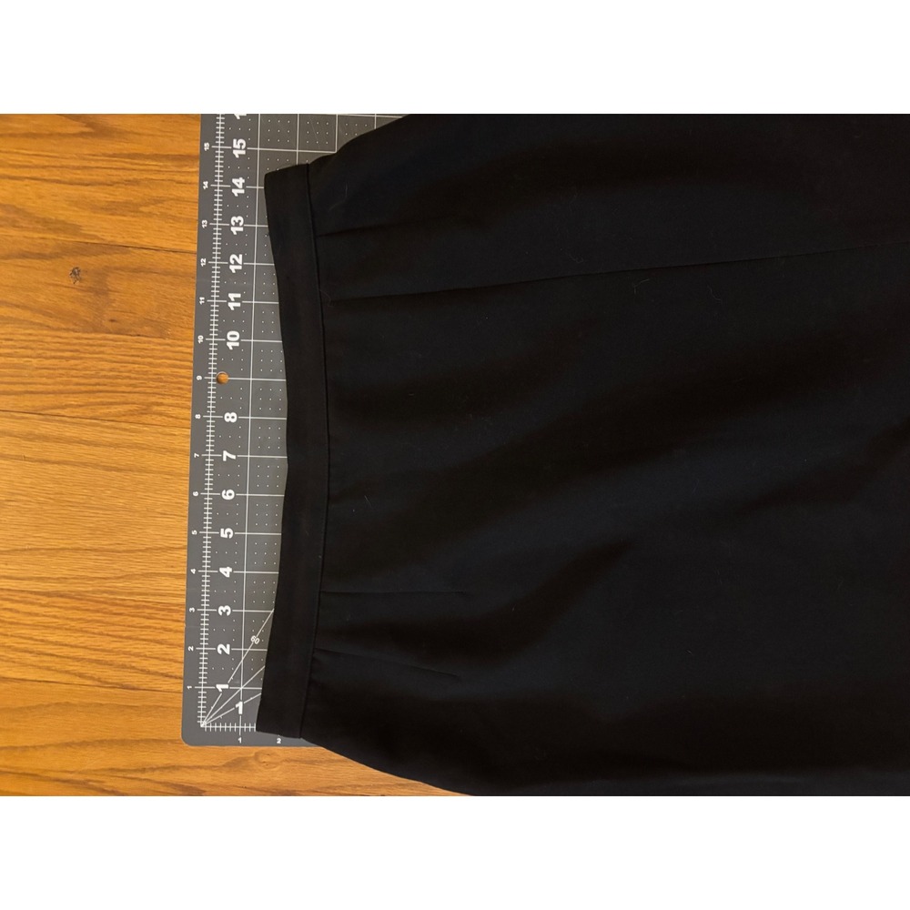 Vintage Sassco Black Maxi Skirt 10P Lined Straight Pencil Back Slit 20522P - Picture 6 of 7